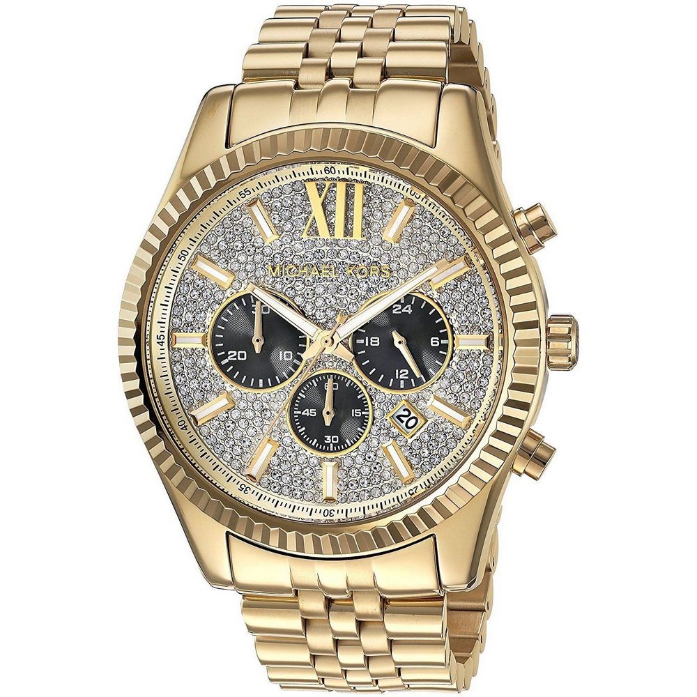 Man`s Watches - Men's Gold-Tone Lexington Chronograph Watch MK8494