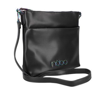 Geanta Casual Dama - Geanta Crossbody de dama din piele eco neagra cu buzunare si bretea confortabila neagra Nobo BSNO2102137