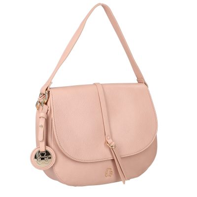 Geanta Casual Dama - Geanta casual crossbody de dama piele eco roz texturata cu bretea suplimentara Lulu Castagnette BSLLCA2103086