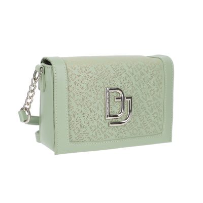 Posete Casual - Poseta casual dama piele ecologica perforata verde cu clapeta David Jones BSDJPO2102146