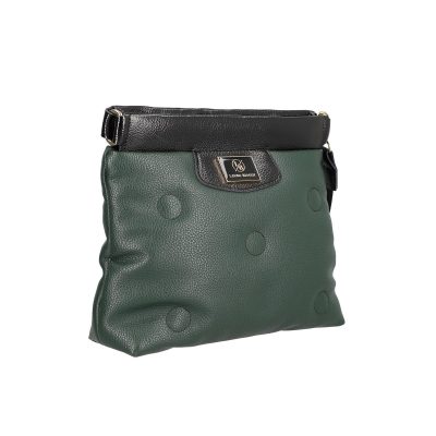 Geanta Casual Dama - Geanta tip postas dama piele eco verde inchis exterior design inedit Laura Biaggi LB248CR2109042