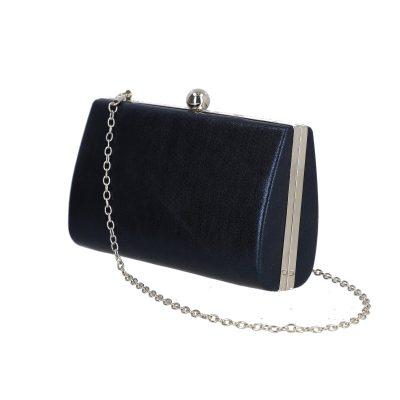 Clutch-uri de Seara - Geanta evenimente dama material albastru cu sistem click si interior captusit Miruna BS1048po2207017