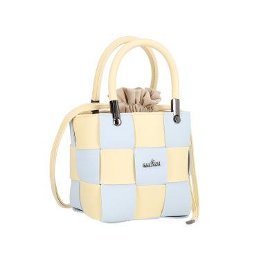 Geanta Galbena - Poseta Femei Casual din Piele Eco Galbena Intretesuta cu Compartiment Tip Sac - Galanti BS043CNT2205401