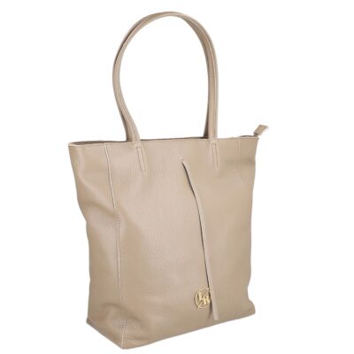 Geanta de Mana - Geantă din piele naturală Shopper de umăr taupe Laura Biaggi BS5433SH2209228