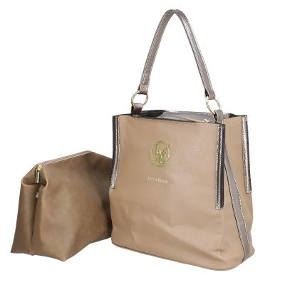 Geanta Casual Dama - Geantă casual de femei 2 în 1 taupe Laura Biaggi BS654AB2208276