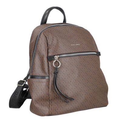 Genti Dama - Rucsac damă piele ecologică maro cu buzunar frontal David Jones BS21080RU2209121