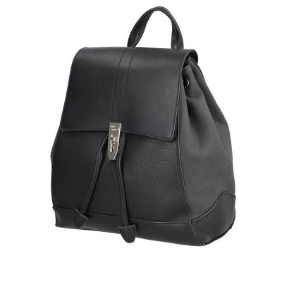 Geanta Neagra - Rucsac damă piele ecologică negru închidere cu șnur David Jones BS6516RUDJ2208404