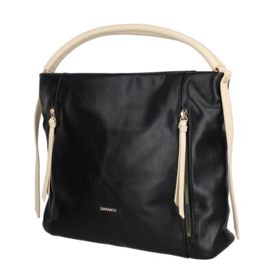 Geanta Neagra - Geanta femei shopper piele ecologica negru cu doua compartimente DianaCO BS3314SH2301178