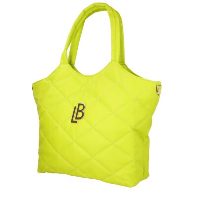 Geanta Shopper - Geanta Shopper din piele eco aspect matlasat verde cu un compartiment Laura Biaggi BS1233G2301018