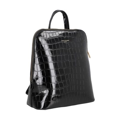 Genti Dama - Rucsac de Dama Piele Ecologica Texturat Negru cu 1 Compartiment - David Jones BS6916RU2301209