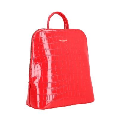 Geanta Rosie - Rucsac dama piele ecologica texturat rosu cu un compartiment David Jones BS6916RU2301208