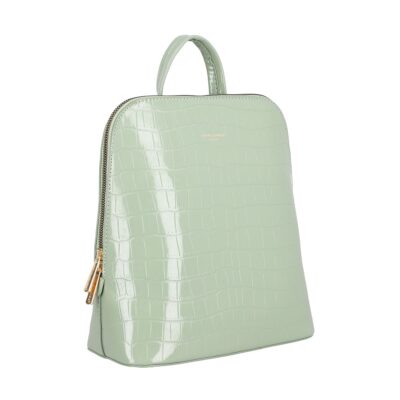 Geanta Verde - Rucsac dama piele ecologica texturat verde cu un compartiment David Jones BS6916RU2301205