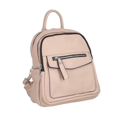 Geanta Bej - Rucsac piele ecologica bej cu buzunar frontal The Grace Bags BS2246RU2301185