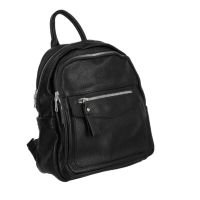 Geanta Albastra - Rucsac piele ecologica negru cu buzunar frontal The Grace Bags BS2246RU2301191