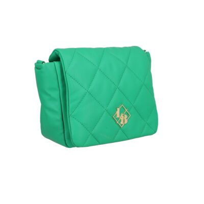 Geanta Casual Dama - Geanta casual din piele eco matlasat verde cu un compartiment Laura Biaggi BS1137CA2301261