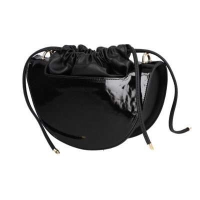 Geanta Casual Dama - Geanta casual piele eco negru semiluna inchidere tip sac BS1112CA22301659