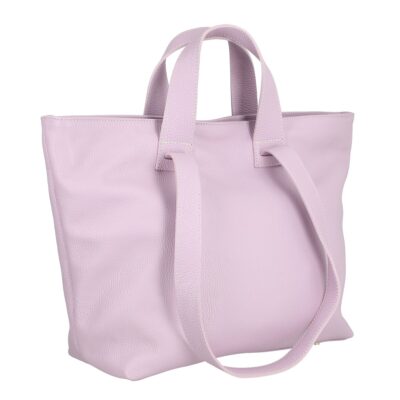 Geanta de Mana - Geanta dama Shopper din piele naturala texturata violet de umar Laura Biaggi BS54124SH2303056