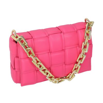 Posete Dama - Poseta Fucsia Casual pentru Femei din Piele Eco Intretesuta cu 1 Compartiment - BS1004CA2303018