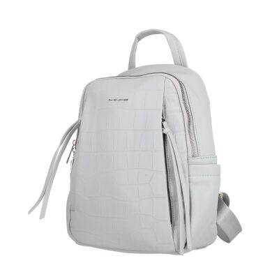 Geanta Gri - Rucsac Dama Gri din Piele Ecologica cu Buzunare Laterale - David Jones BS6929RU2301155