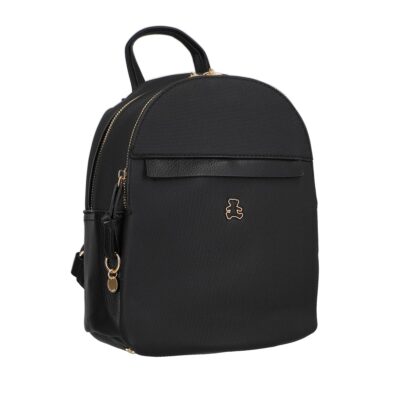 Geanta Neagra - Rucsac Negru Dama din Piele Eco cu 2 Compartimente si Buzunar Frontal - BS2328LLCA230260