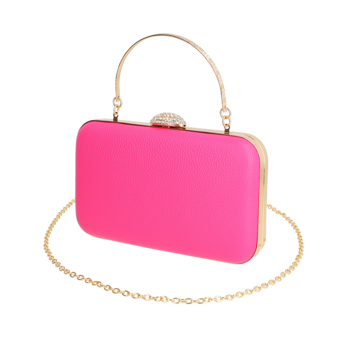 Clutch-uri de Seara - Geanta de ocazie femei din material sintetic fuchsia inchidere tip click BS2301x2304052